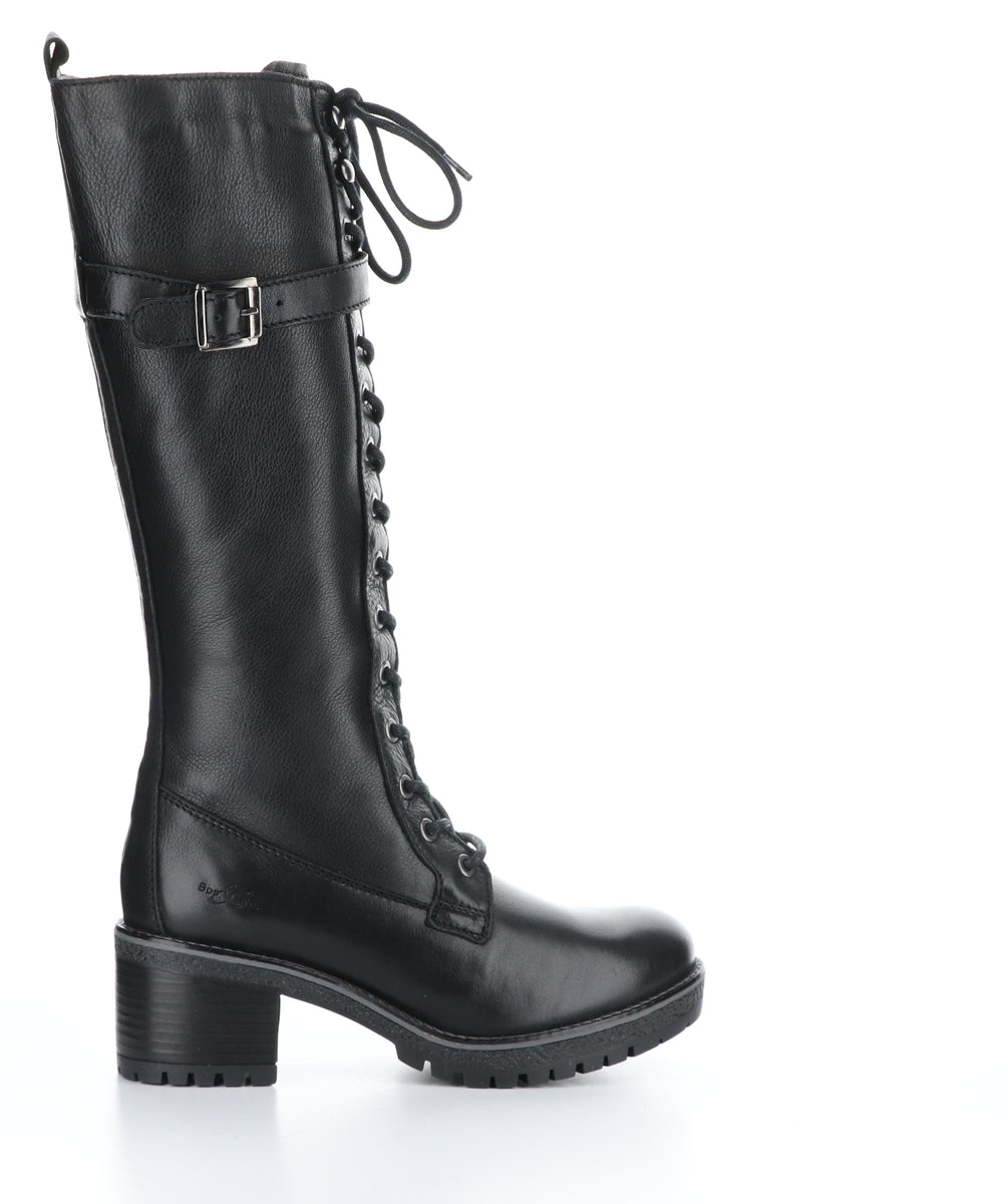 MOKY BLACK Round Toe Boots boscoca