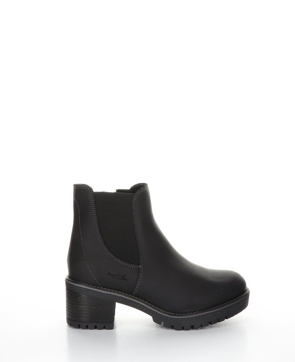 MASS Black Zip Up Ankle Boots MASS Bottines avec Fermeture Zipp e in Noir