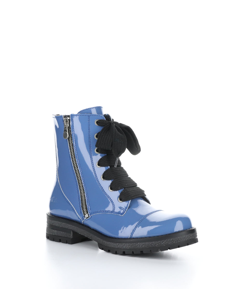 PAULIE PERRY BLUE Round Toe Boots boscoca