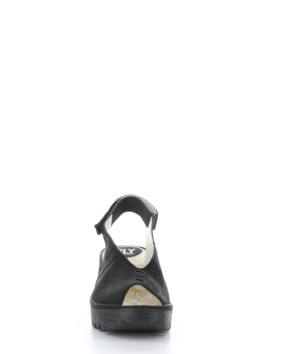 YEAY387FLY BLACK Round Toe Shoes|YEAY387FLY Chaussures à Bout Rond in Noir
