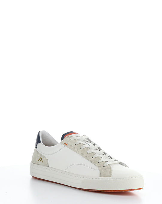 11218 3499AM WHITE/NAVY LEATHER/SUEDE