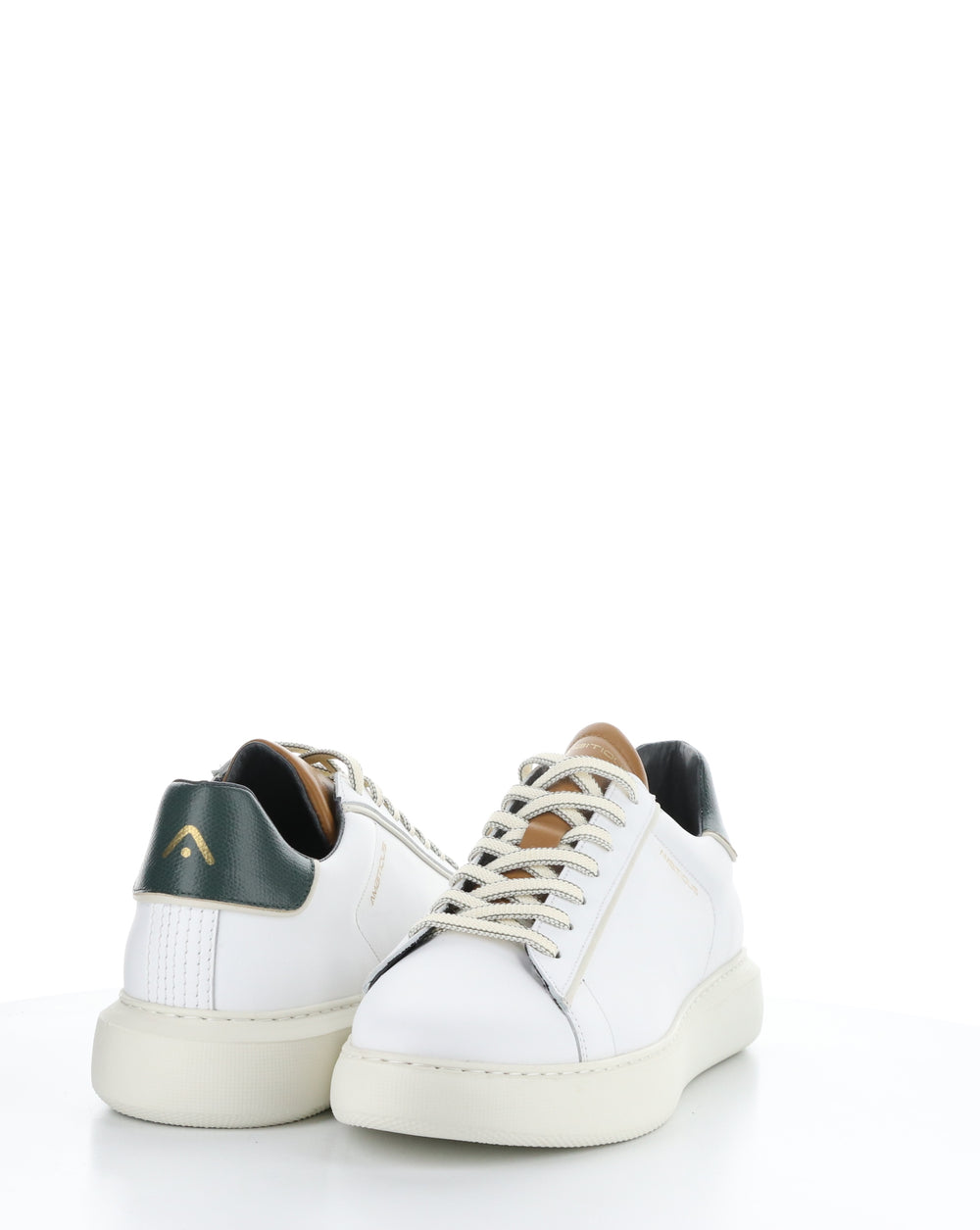11677D WHITE/CAMEL/FOREST Lace-up Shoes