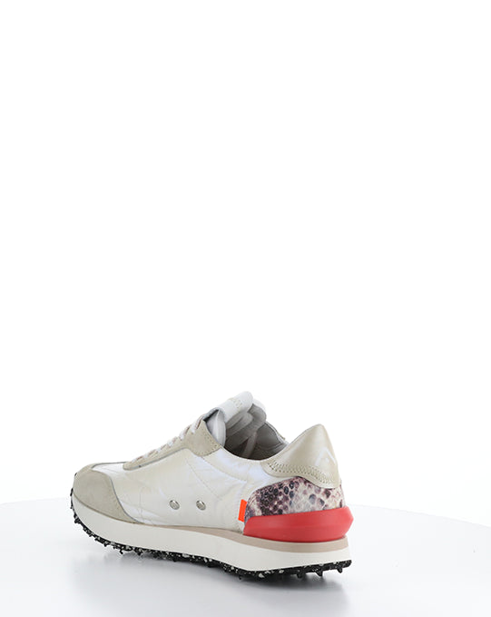 12127W Off White Combi Leather/Textile