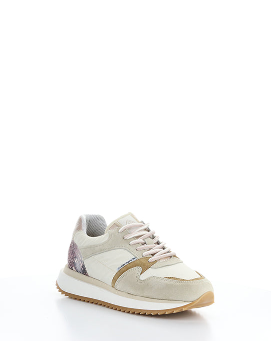 12141W Beige Combi Leather/Textile