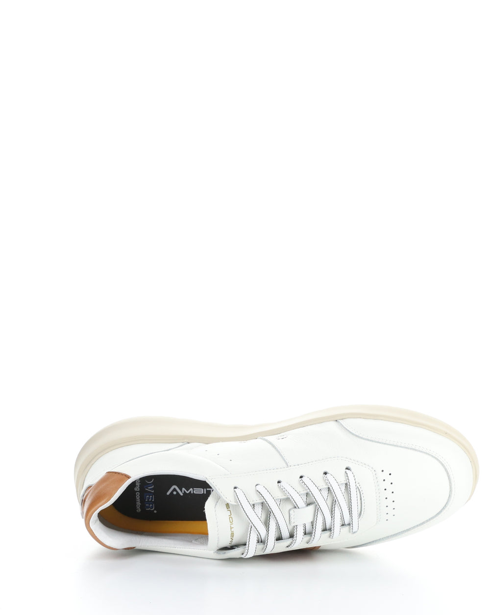 12863 WHITE/COGNAC Lace-up Shoes