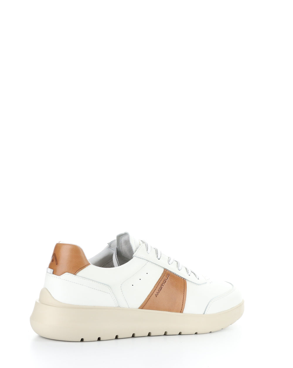 12863 WHITE/COGNAC Lace-up Shoes