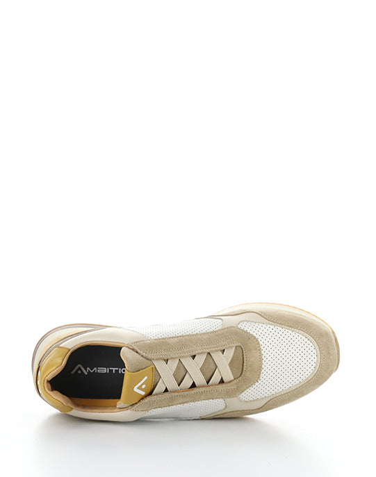 13956 11009Am Beige/Offwhite Suede/Leather