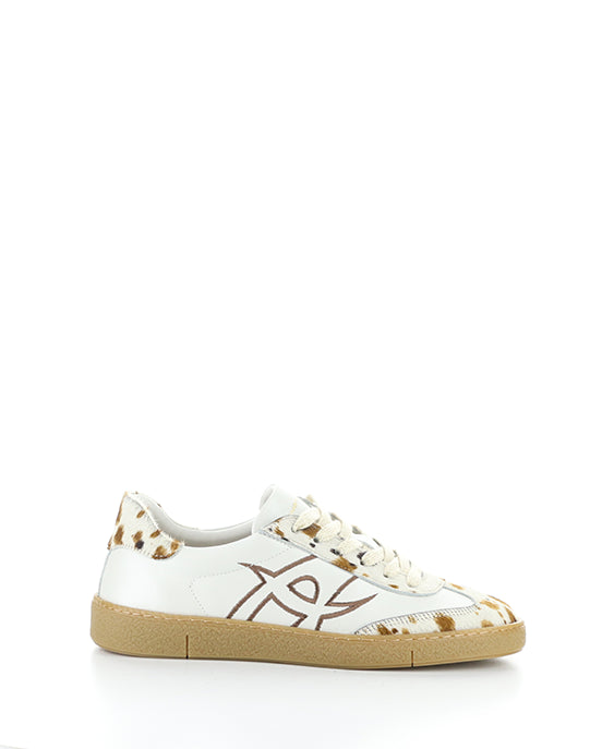 14129WA 7437AM WHITE/COW PRINT LEATHER