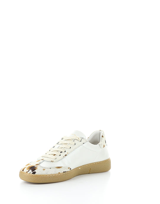 14129WA 7437AM WHITE/COW PRINT LEATHER
