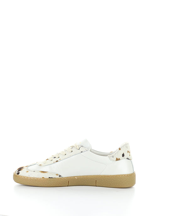 14129WA 7437AM WHITE/COW PRINT LEATHER