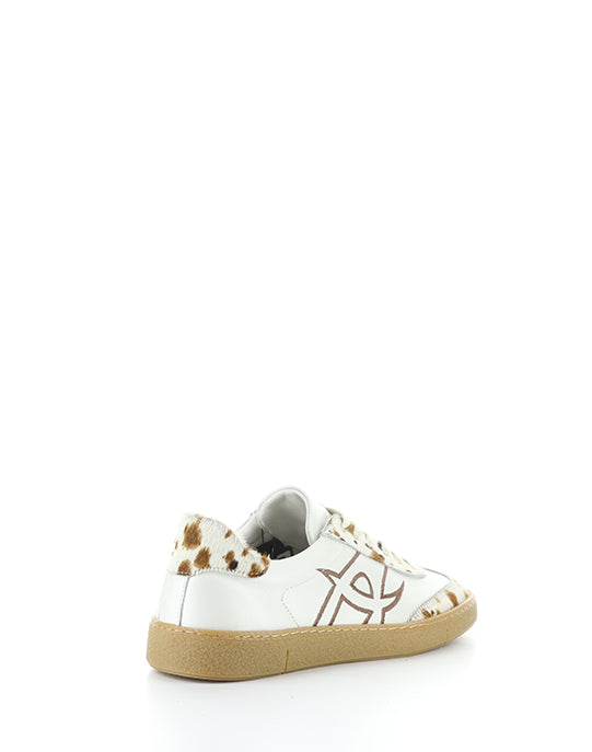 14129WA 7437AM WHITE/COW PRINT LEATHER