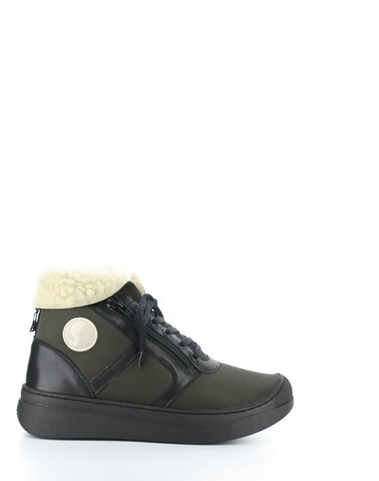 Alio759Sof 001 Khaki Smooth Leather/Faux Fur