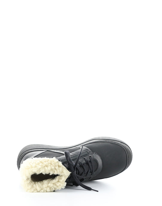 Alio759Sof 004 Black Smooth Leather/Faux Fur