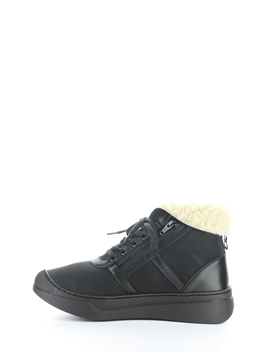 Alio759Sof 004 Black Smooth Leather/Faux Fur