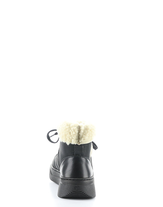 Alio759Sof 004 Black Smooth Leather/Faux Fur