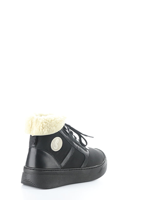 Alio759Sof 004 Black Smooth Leather/Faux Fur