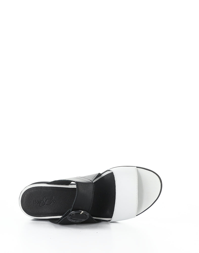 Asha White/Black Soft Analine