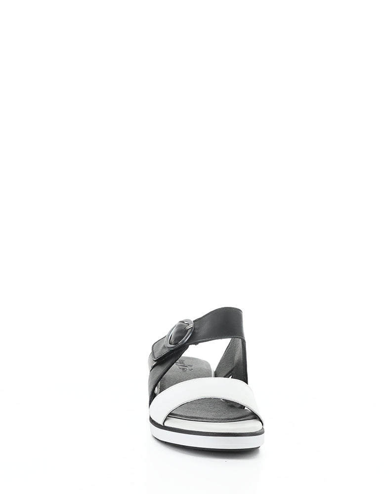 Asha White/Black Soft Analine