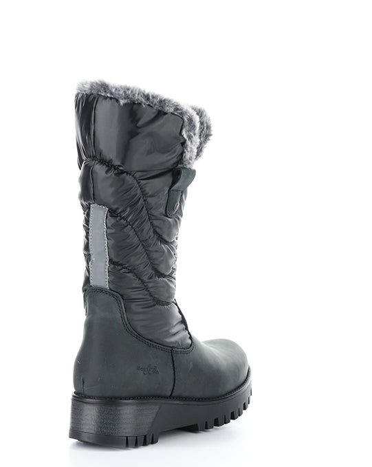 Astrid Black/Grey Black Saddle/Olio Lucido/Fantara Faux Fur