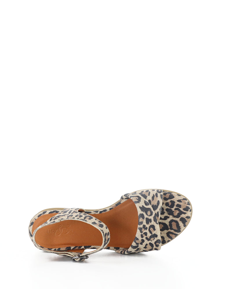 Avon Tan/Leopard Suede Print