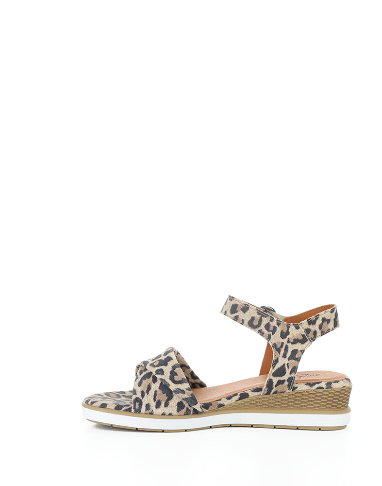 Avon Tan/Leopard Suede Print