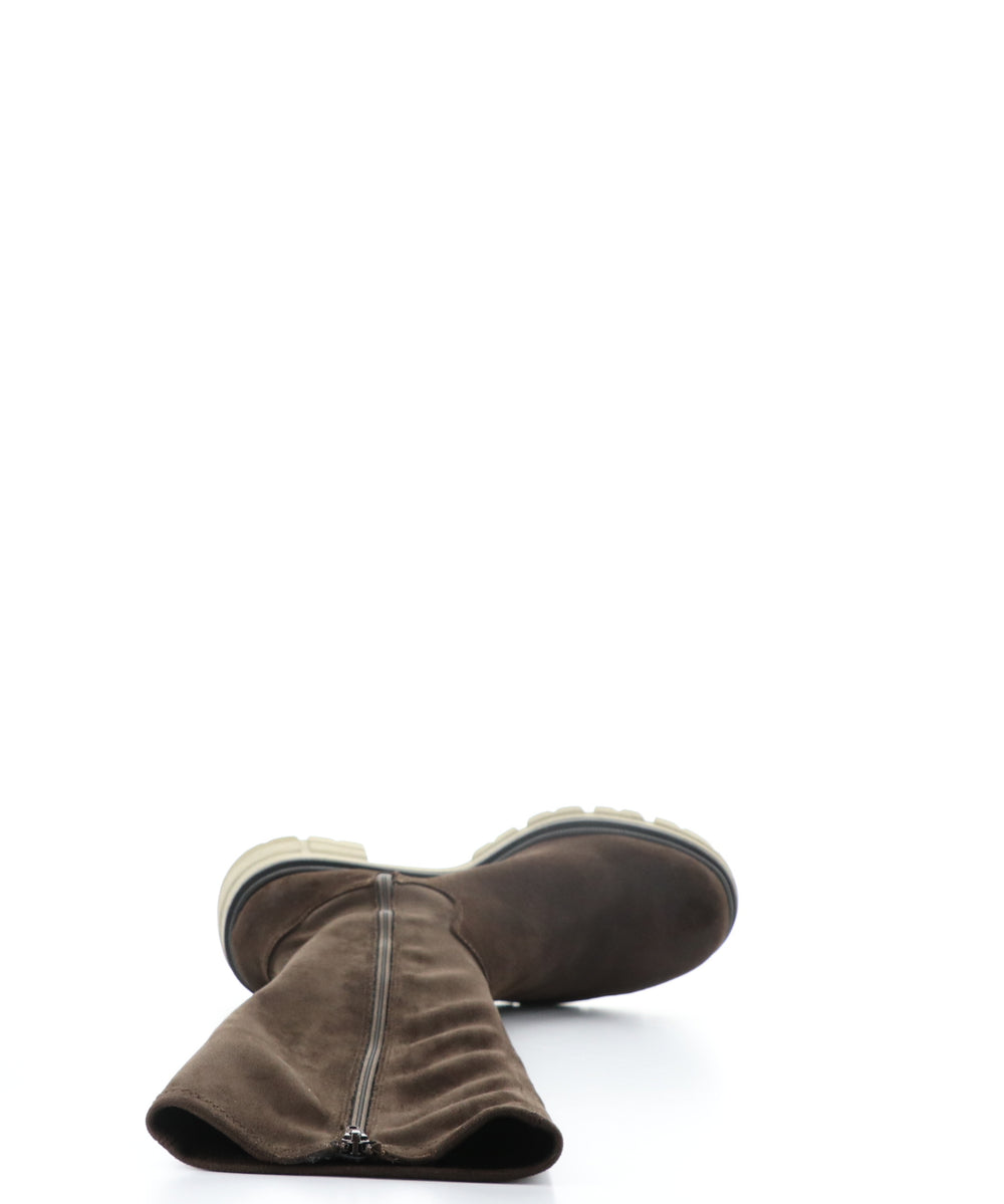 BRENNA DK BROWN/BROWN/KHAKI Elasticated Boots