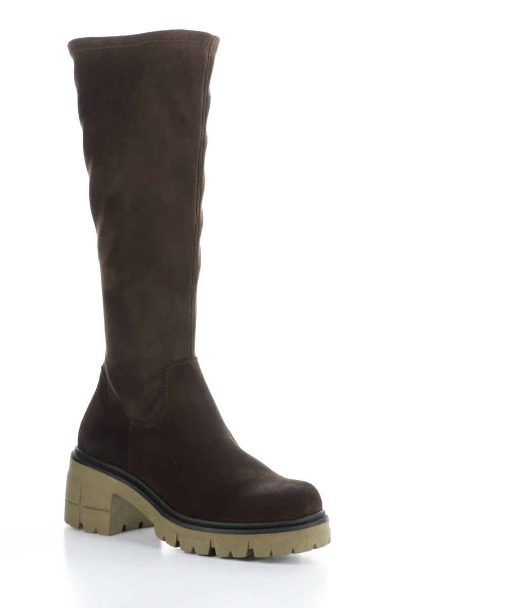 BRENNA DK BROWN/BROWN/KHAKI Elasticated Boots