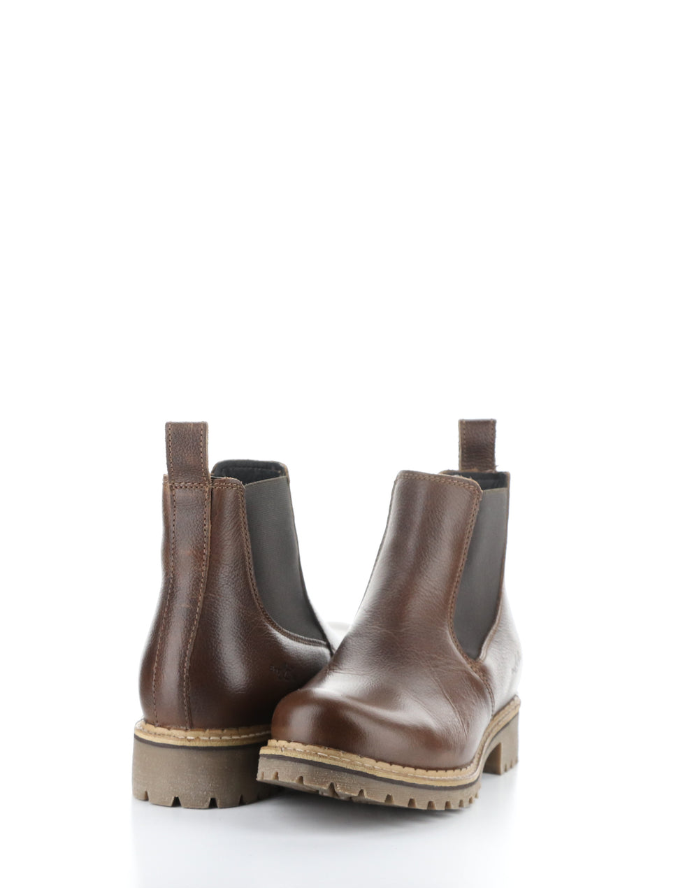 CAMDEN BRANDY/BLACK Round Toe Boots