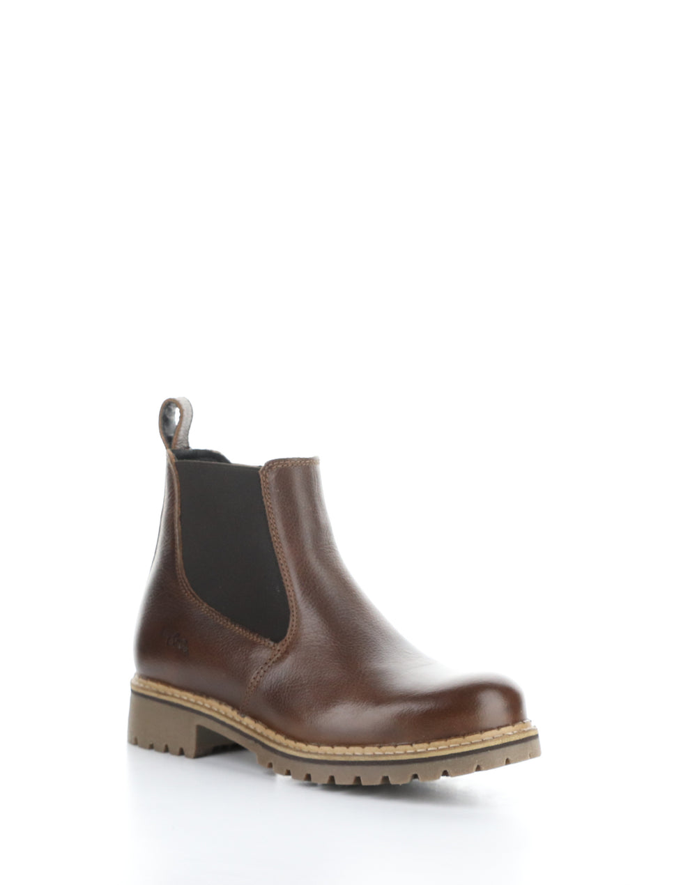 CAMDEN BRANDY/BLACK Round Toe Boots