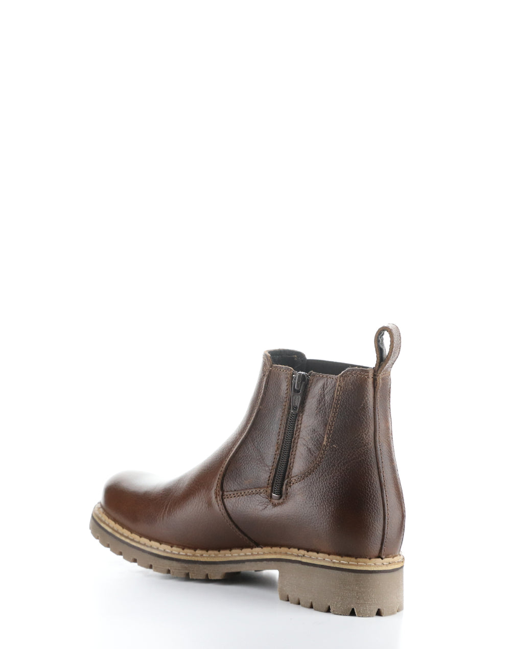 CAMDEN BRANDY/BLACK Round Toe Boots