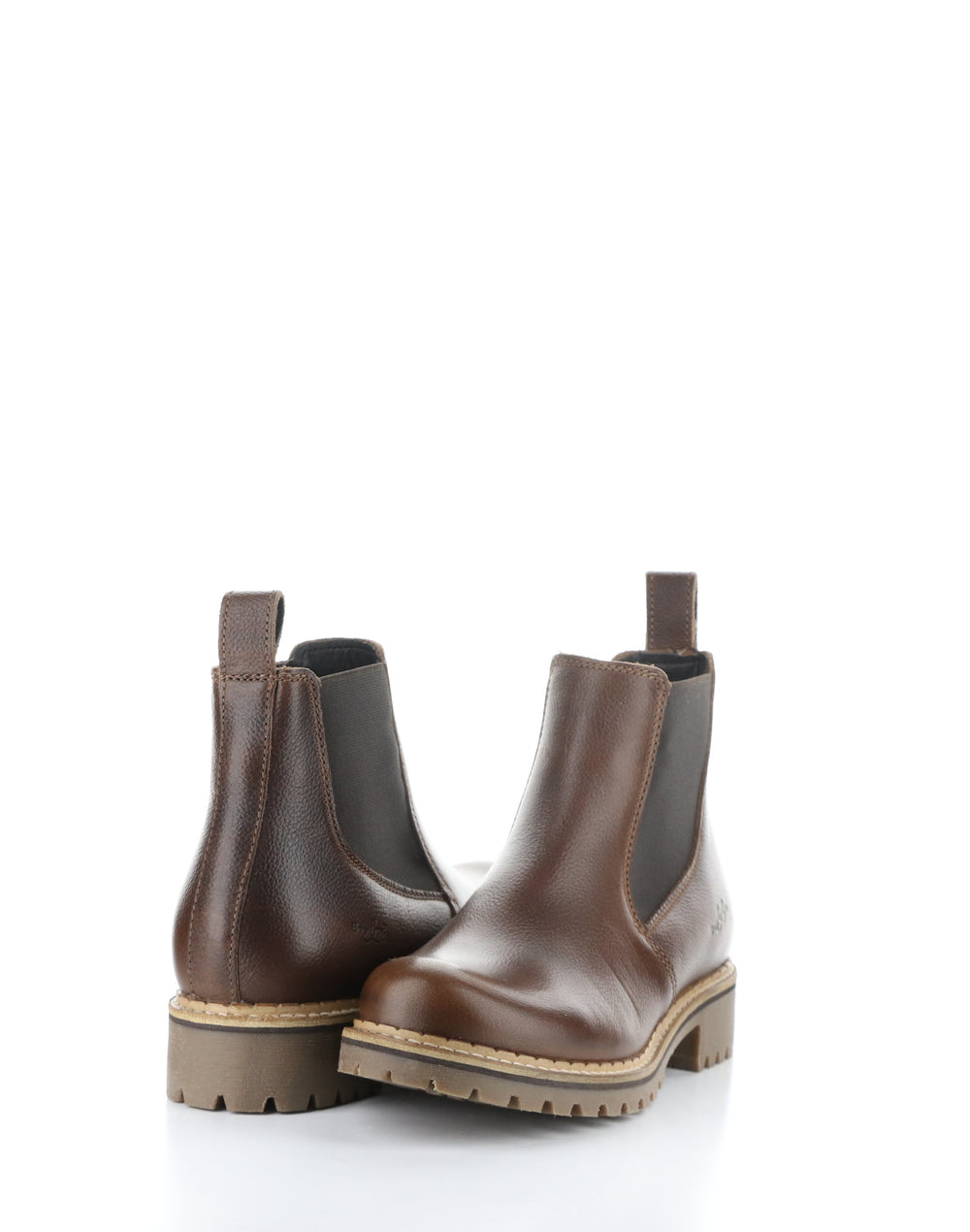 CAMERON BRANDY/BLACK Round Toe Boots