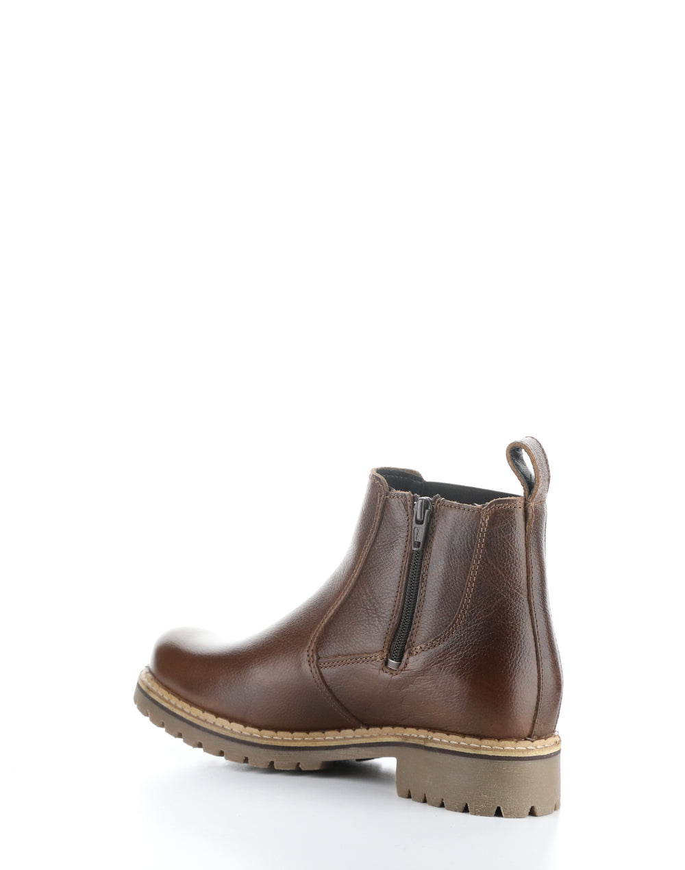 CAMERON BRANDY/BLACK Round Toe Boots