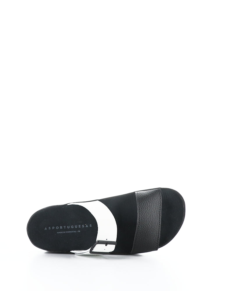 Coly225Asp 013 Black/White Faux Leather