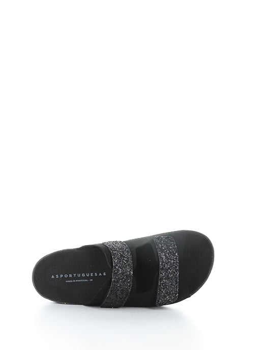 Cosh279Asp 000 Black Faux Suede/Glitter