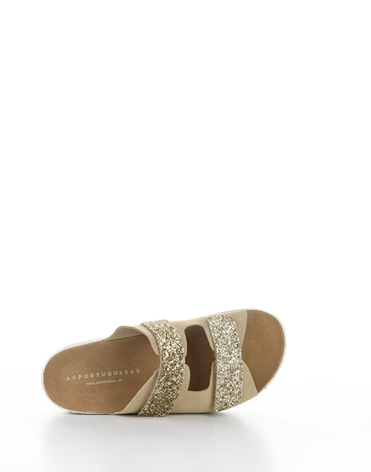 Cosh279Asp 001 Gold Faux Suede/Glitter
