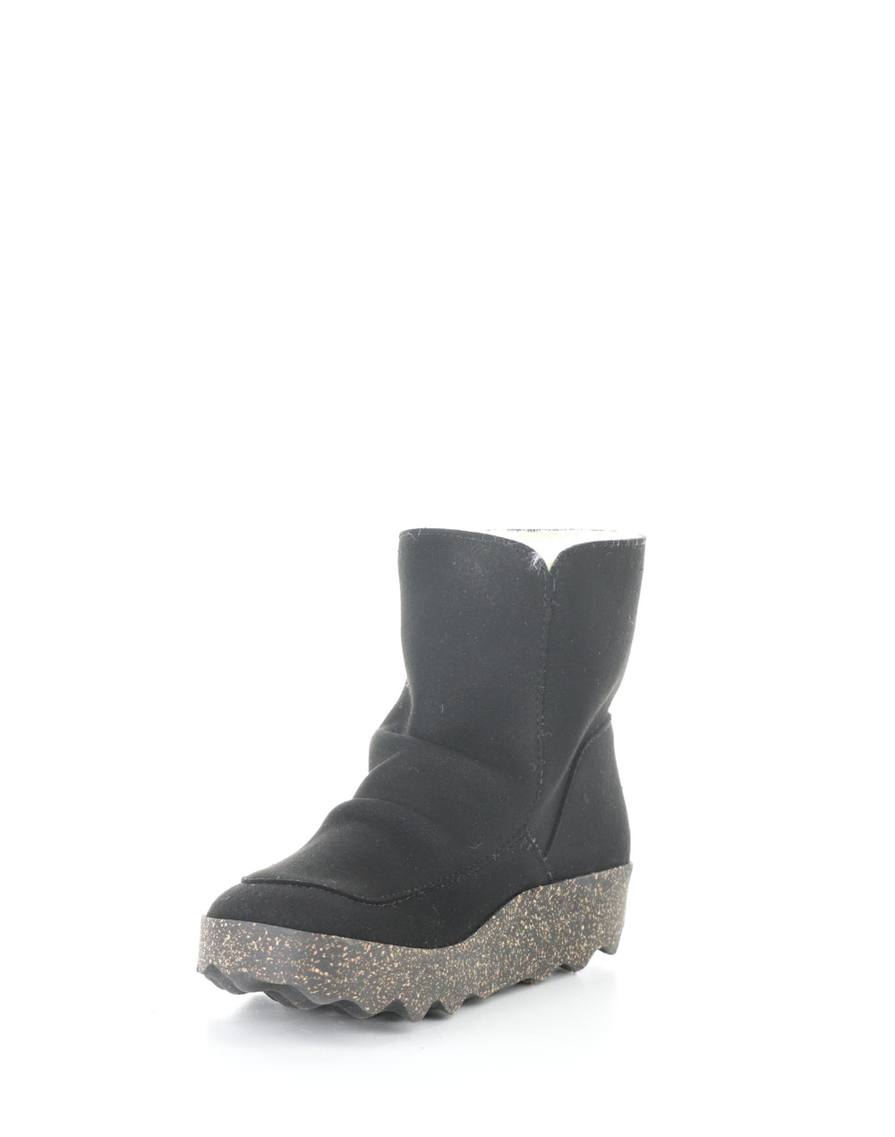 CUFF296ASP 008 BLACK COWSUEDE RECYCLED/FAUX FUR