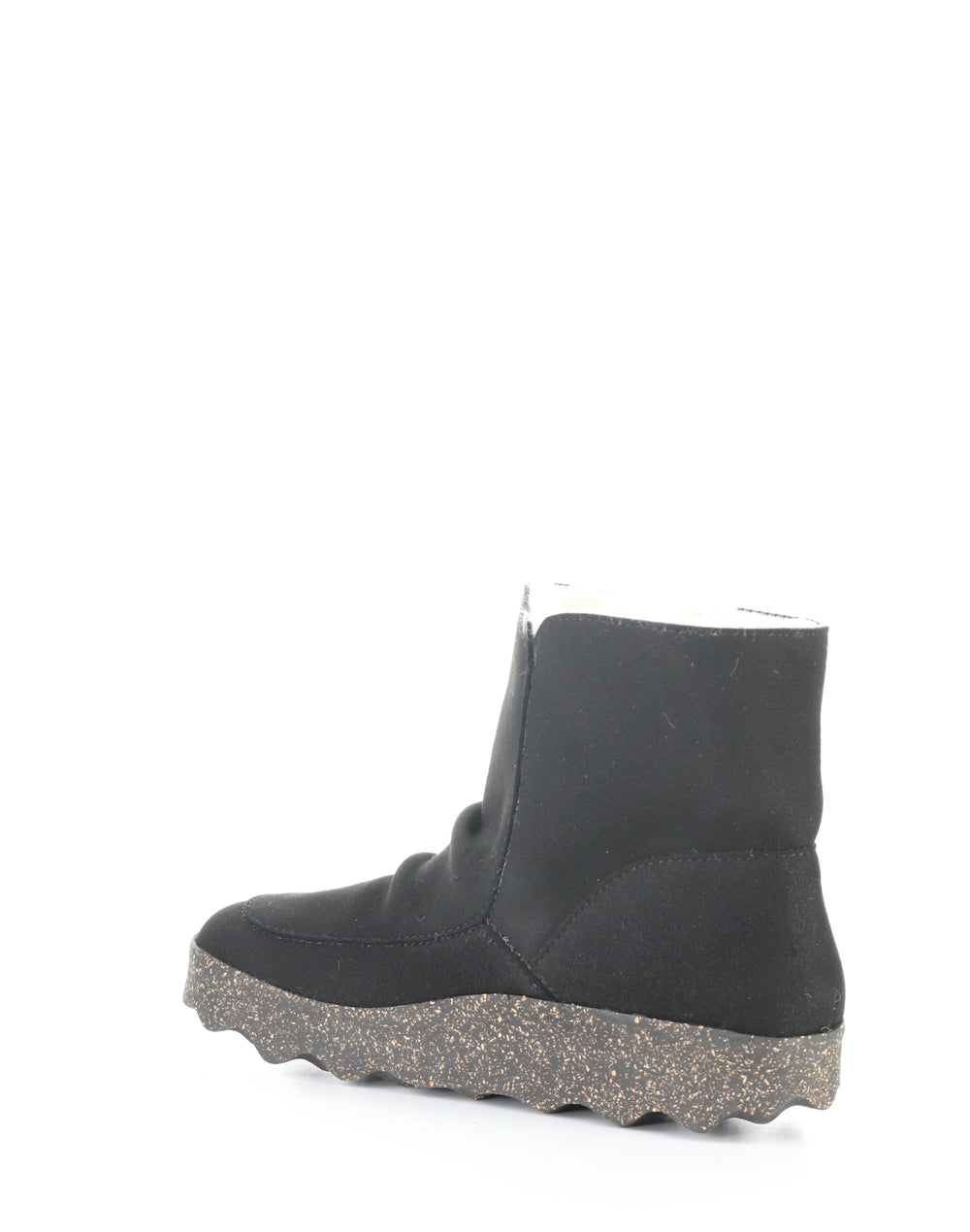 CUFF296ASP 008 BLACK COWSUEDE RECYCLED/FAUX FUR