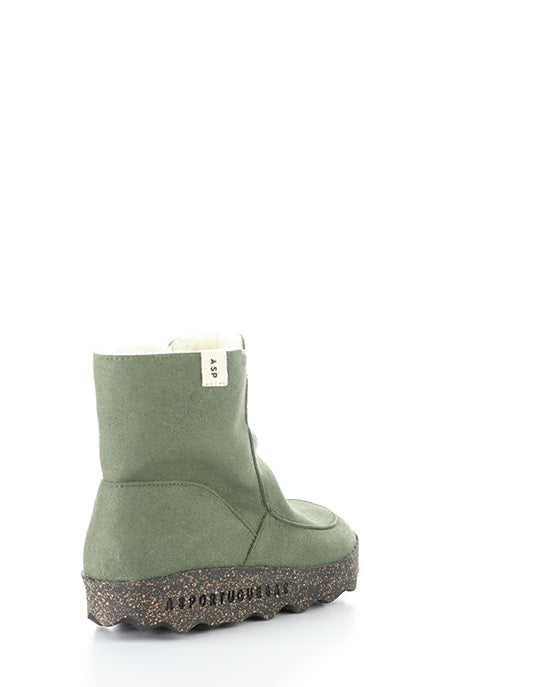 Cuff296Asp 002 Deep Green Ecosuede/Fauxfur