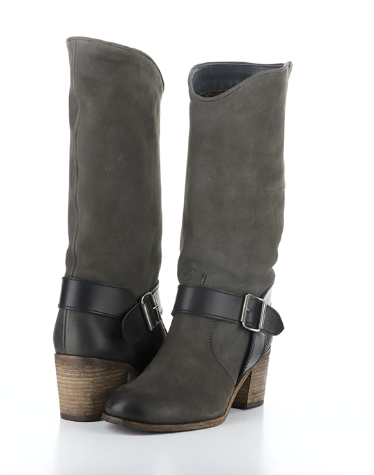 Dewi167Fly 002 Grey/Black Oil Nobuck