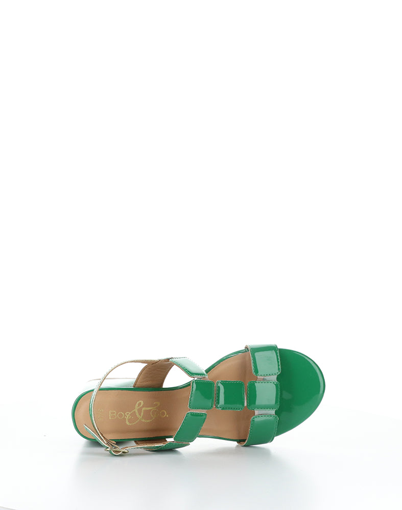 GLOW EMERALD PATENT PU