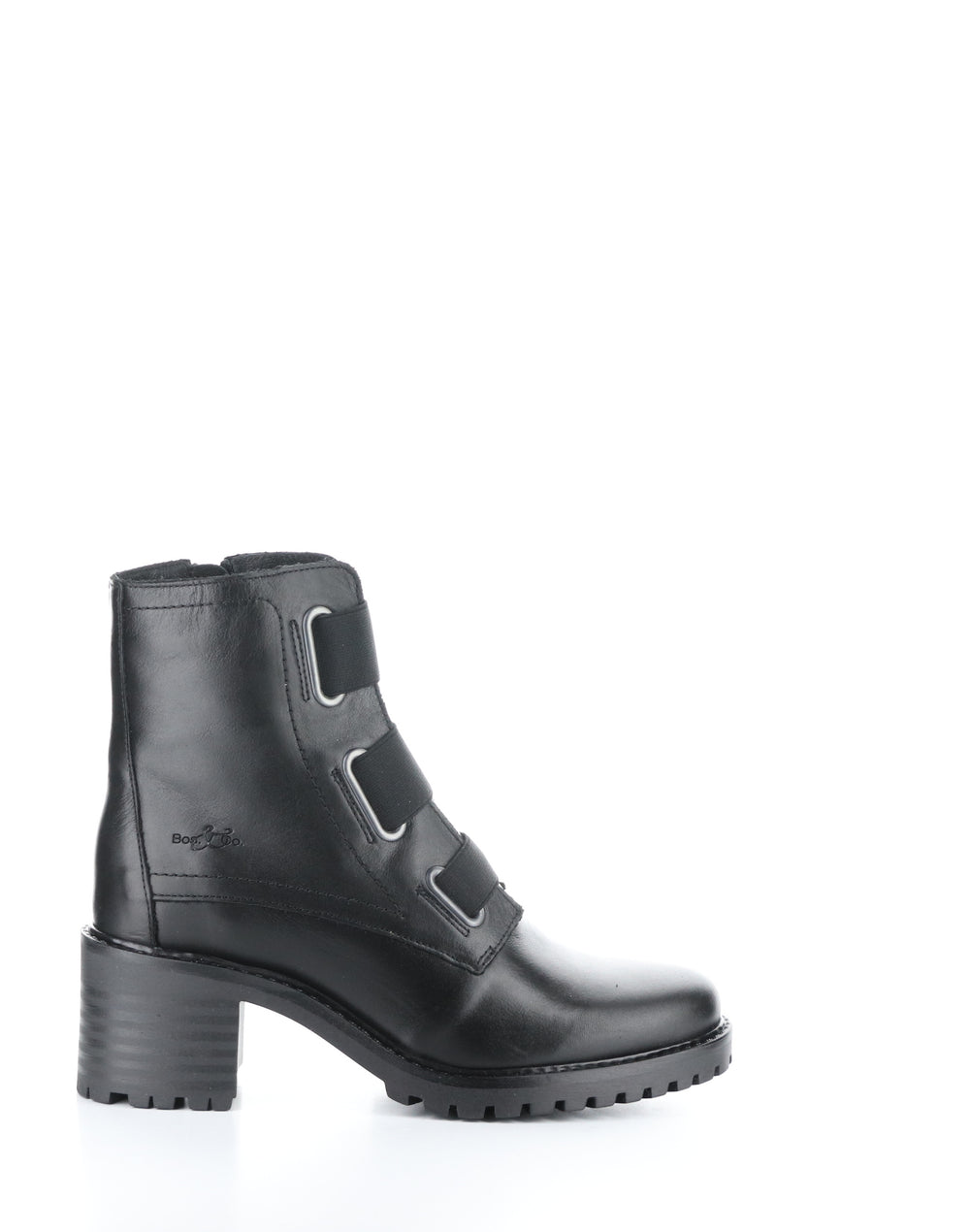 INDIE Black Feel Leather Elasticated Boots