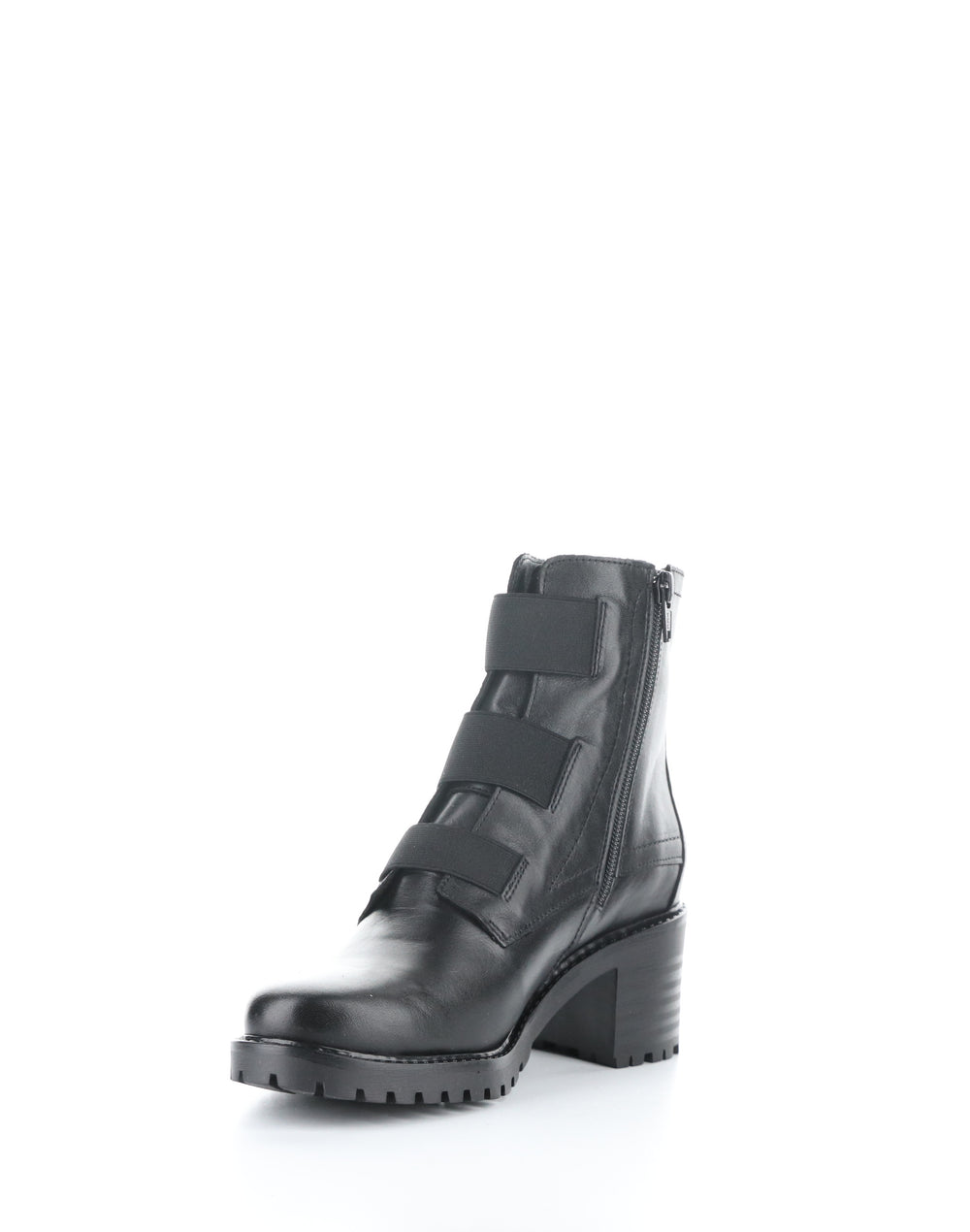 INDIE Black Feel Leather Elasticated Boots