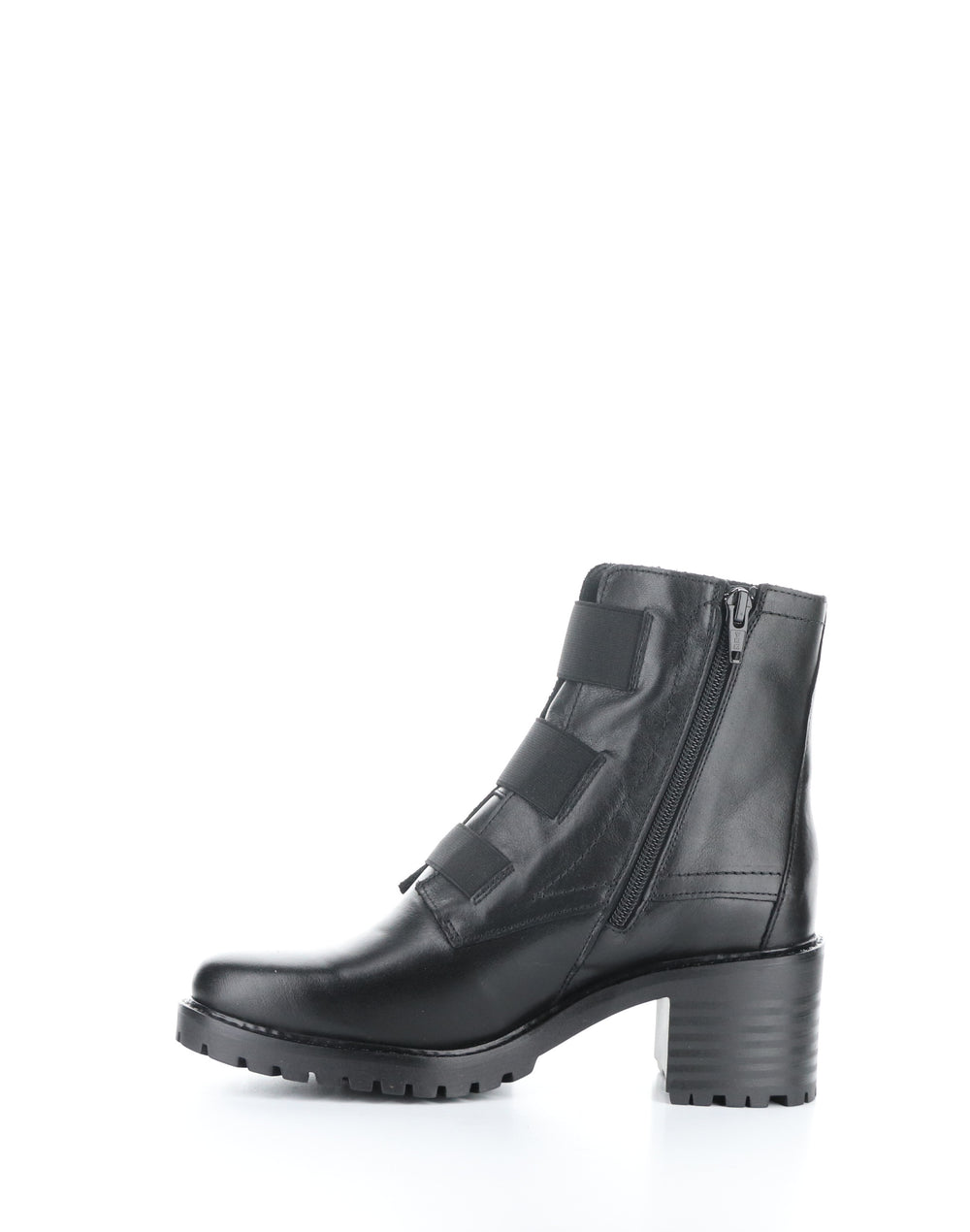 INDIE Black Feel Leather Elasticated Boots