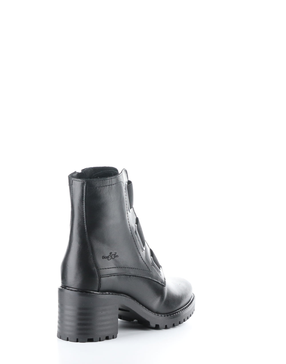 INDIE Black Feel Leather Elasticated Boots