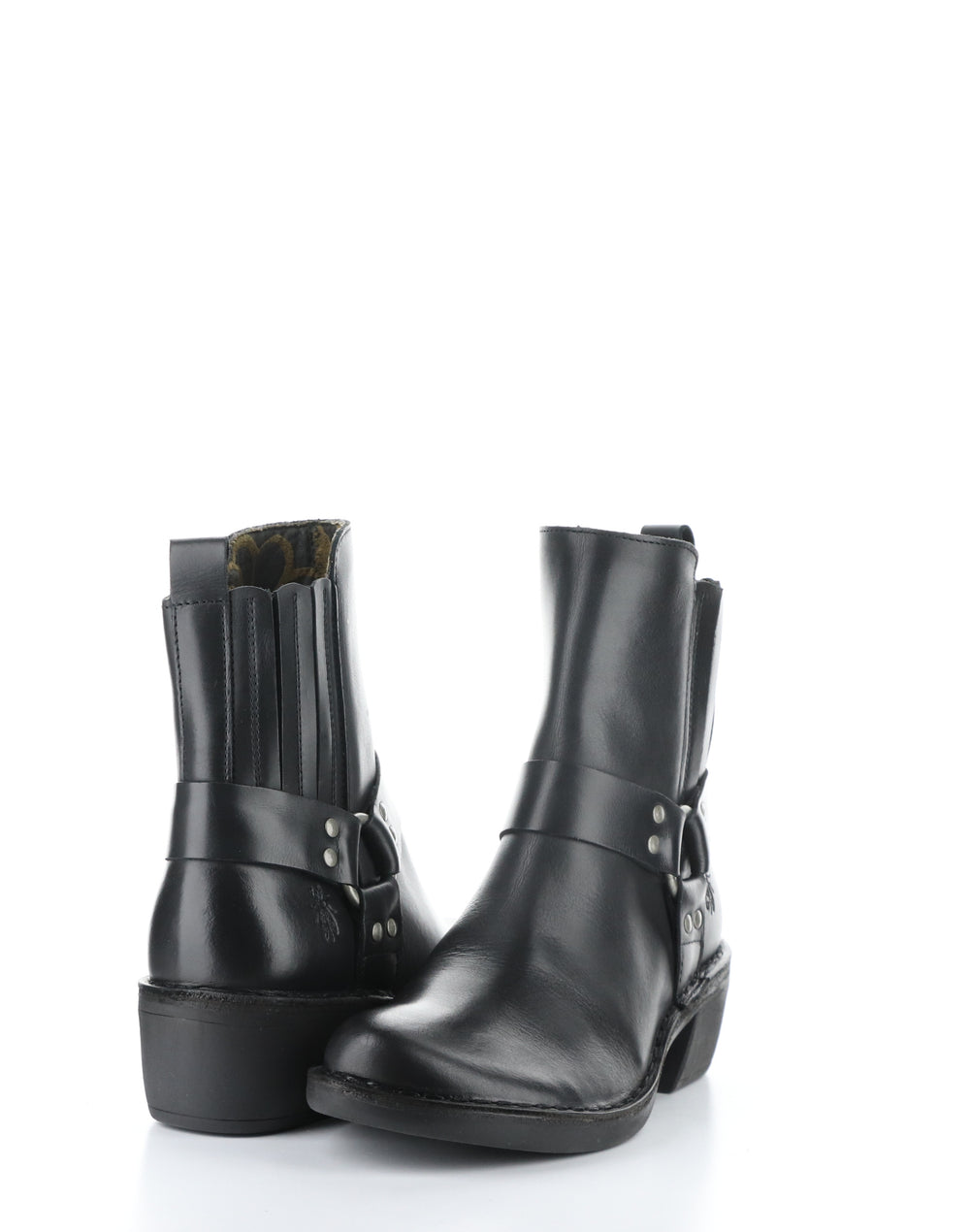 MEBI123FLY BLACK Round Toe Boots