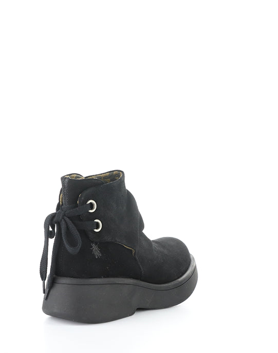 Mebs189Fly 003 Black Oil Suede