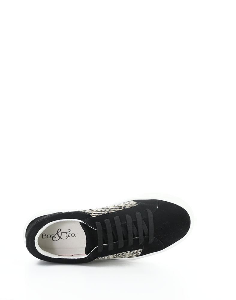 Mera Black Ante Suede/Raffia