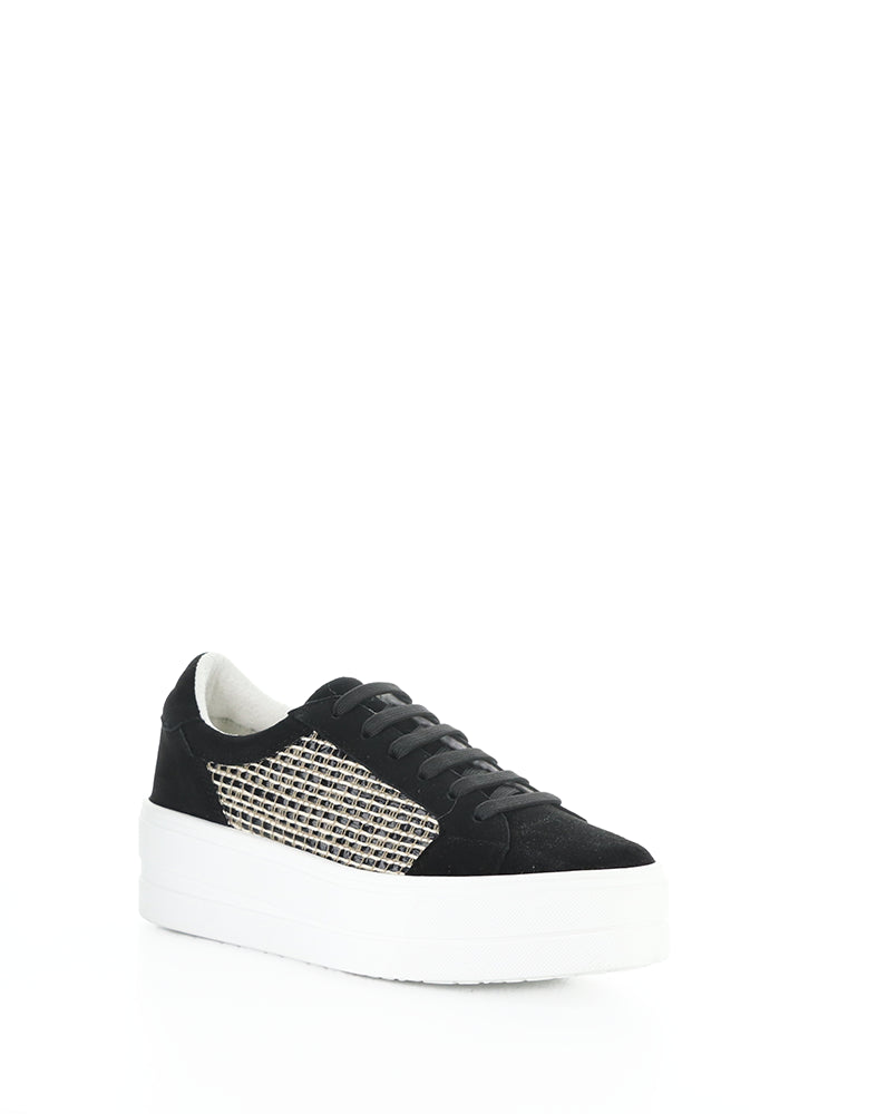 Mera Black Ante Suede/Raffia