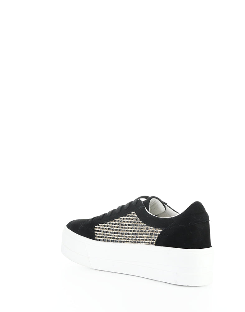 Mera Black Ante Suede/Raffia