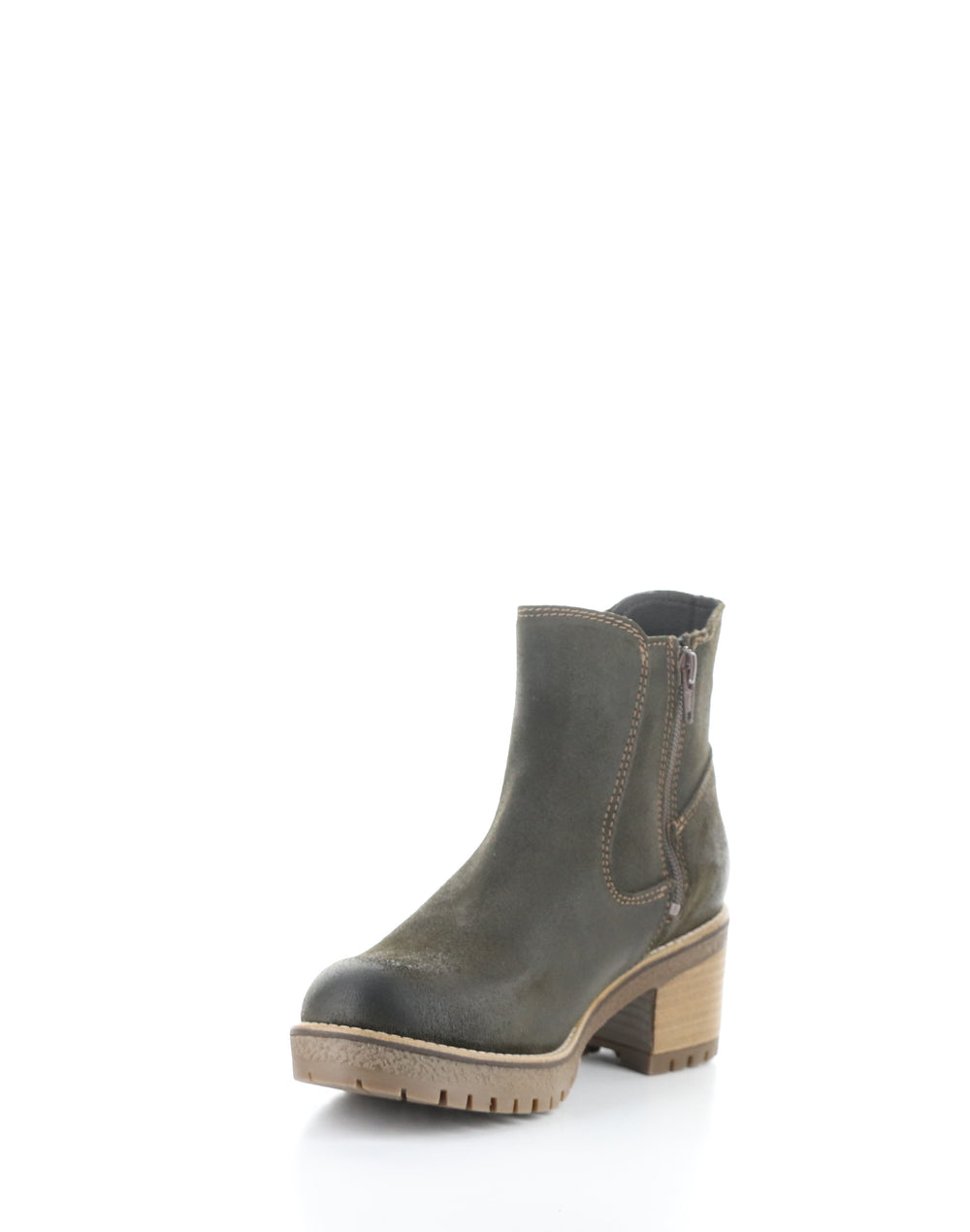 MERCY OLIVE/DARK BROWN Elasticated Boots